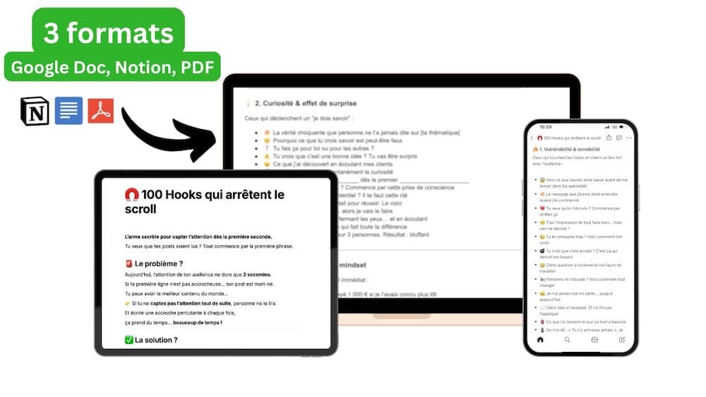Pack 100 phrases d'accroche pour attirer l'attention