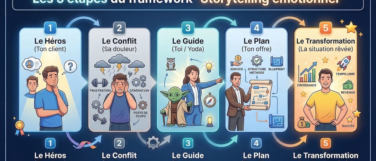 Storytelling émotionnel : 5 étapes pour vendre ton offre sans forcer