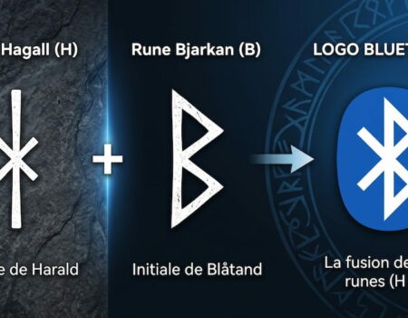 origine nom logo bluetooth rune antique
